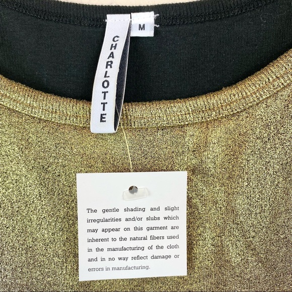 Charlotte Gold & Black Tank Top - Picture 2 of 4